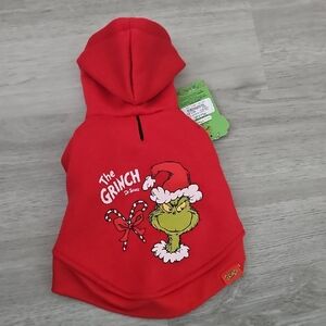 THE GRINCH HOLIDAY Red Pet Hoodie SWEAT SUIT FABRIC